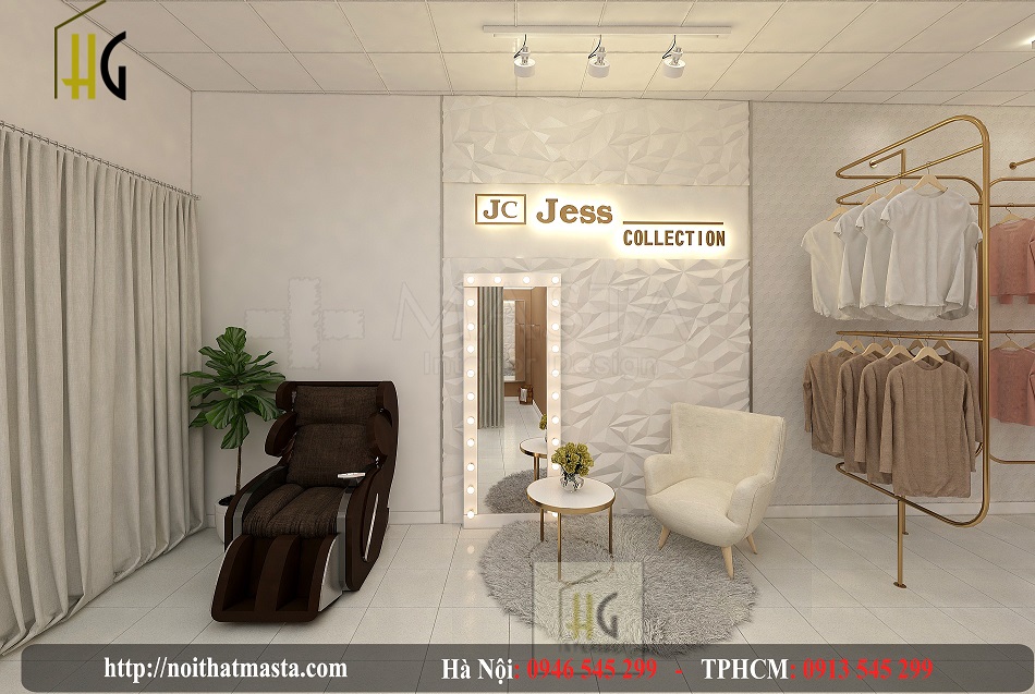 Thiết kế nội thất shop thời trang - chị yến - bình dương